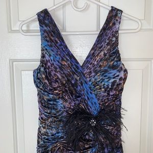 Cache Leopard Print Shimmer Dress